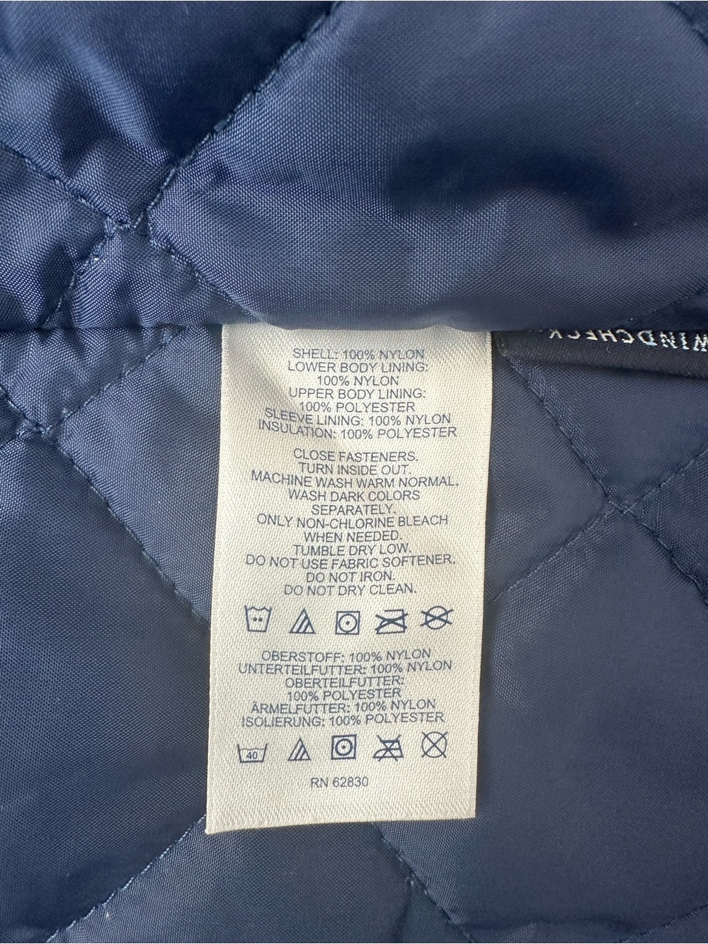 Lands' End Blue Squall Jacket Hooded Thermacheck Fleece Lined Parka XS 2-4 - Picture 4 of 15